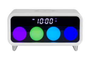 Беспроводное зарядное устройство с часами будильником и RGB-подсветкой
