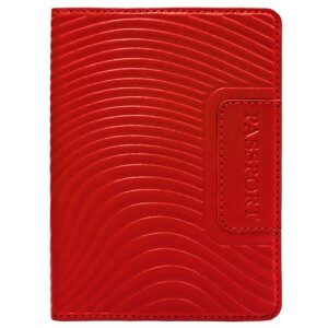 Обложка для паспорта «Waves». Цвет красный
